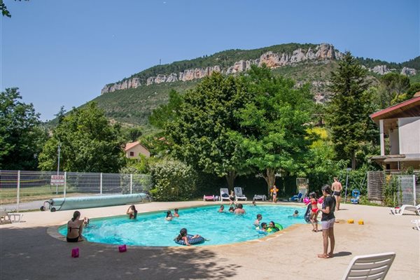 The swimming pool, Millau campsite, France